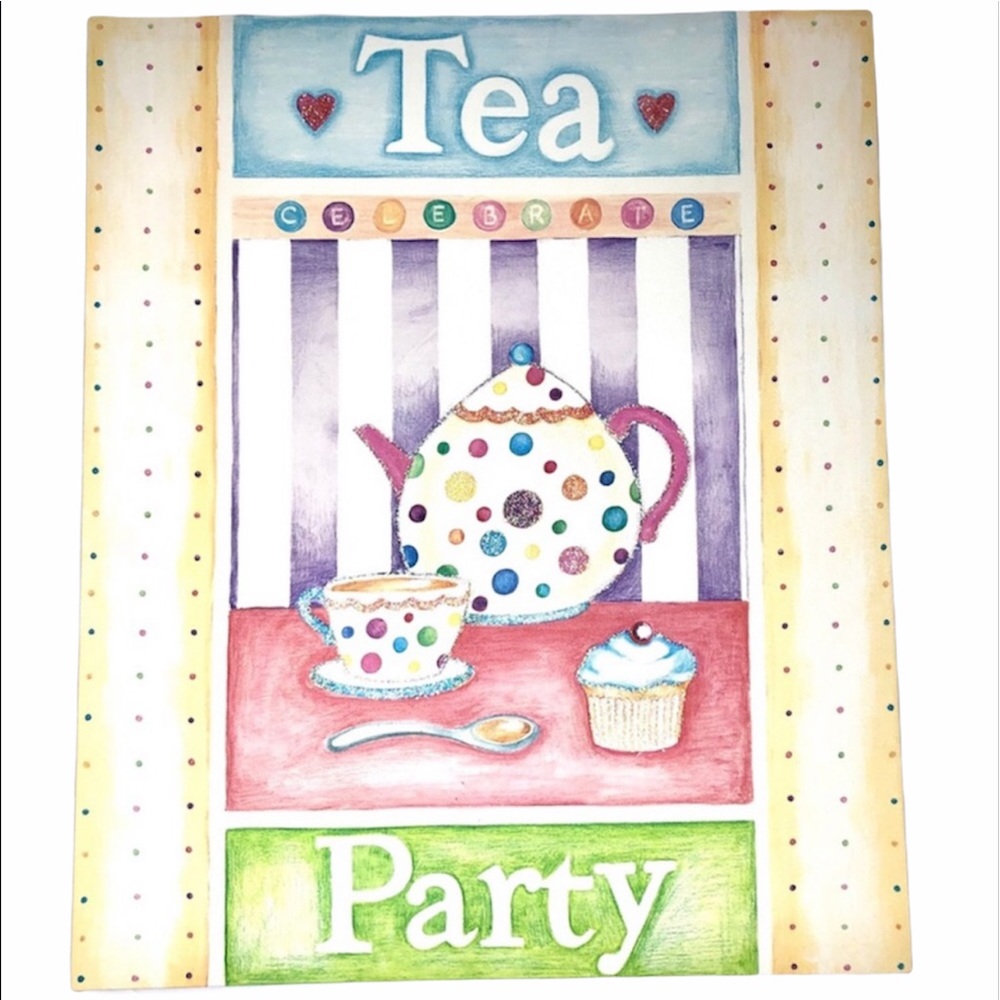 Tea Party girls playroom Canvas art 20X24